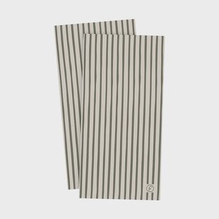 ERNST Ernst servet gestreept 10x20 cm 20-pack Groen-lichtgrijs
