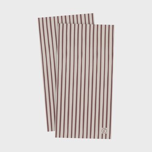 ERNST Ernst servet gestreept 10x20 cm 20-pack Rood-lichtgrijs