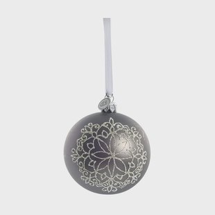 Lene Bjerre Cadelia kerstbal Ø8 cm Donkergrijs, sneeuwvlok