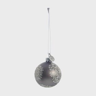 Lene Bjerre Cadelia kerstbal Ø6 cm Donkergrijs, sneeuwvlok
