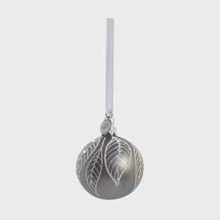 Lene Bjerre Cadelia kerstbal Ø6 cm Donkergrijs, blad