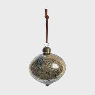 Lene Bjerre Nosille kerstbal 10 cm Zilver-goud