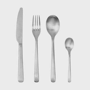 Broste Copenhagen Hune bestekset brushed satin 4-delig Roestvrij staal