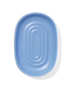 HEMA Zeepbakje Ø8x15 mat keramiek blauw (blauw)