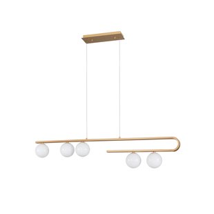 Nova Luce Cantona - hanglamp - 113 x 10 x 180 cm - messing goud en wit