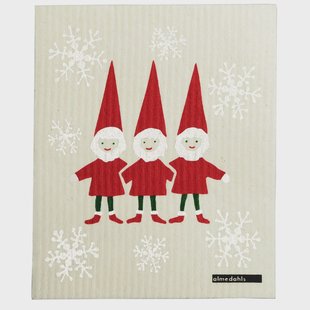 Almedahls Tomtenisse vaatdoek rood