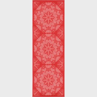 Ekelund Linneväveri Hjärtbo tafelloper 50x150 cm Rood