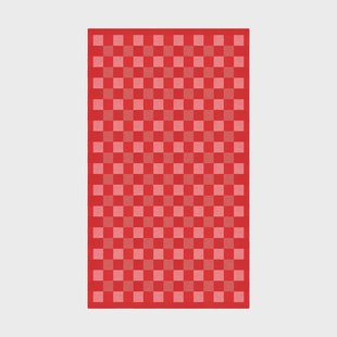 Ekelund Linneväveri Schack tafelkleed rood 150x250 cm