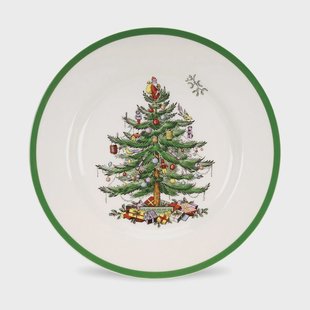 Spode Christmas Tree bord Ø27 cm White-green-red