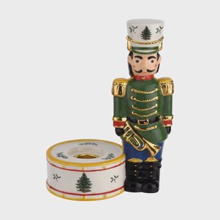 Spode Christmas Tree Nutcracker kaarsenhouder 17,5 cm Green