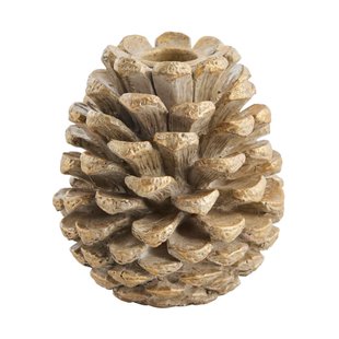 Lene Bjerre Serafina kandelaar dennenappel 10 cm Antiek goud licht