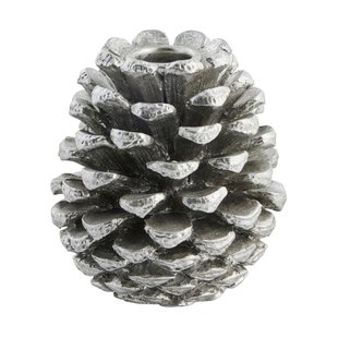 Lene Bjerre Serafina kandelaar dennenappel 10 cm Antiekzilver