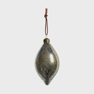 Lene Bjerre Nosille decoratie kersthanger 12 cm Zilver-goud