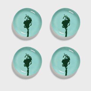Serax Ottolenghi Feast bord XS Ø16 cm 4-pack Azure-artichoke green