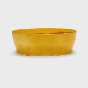 Serax Ottolenghi Feast saladeschaal Ø27,5 cm Yellow stripes-red
