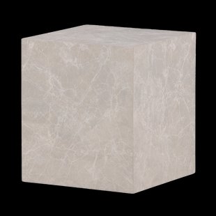 Zayn vierkante marmerlook bijzettafel beige - 40 x 40 cm