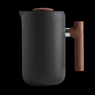 Fellow Clara koffiepers 70,9 cl Matte black-walnut