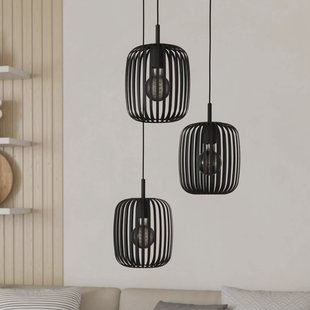 EGLO Romazzina hanglamp, Ø 46 cm, zwart, 3-lamps, staal