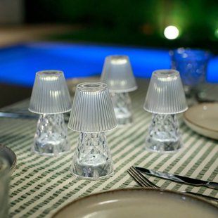 Newgarden LED tafellamp Lola 12 lux, batterij, transparant