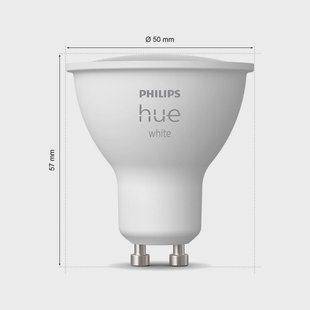 Philips Hue White LED-reflectorlamp GU10 4,2 W, set van 2