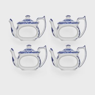 Spode Blue Italian servetringen 4-pack Blauw-wit