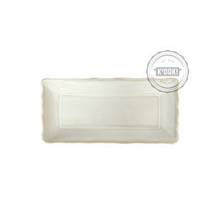 Gresnovo - bord Organica Blanc Banquise - handgemaakt in Portugal - 20 x 10 cm