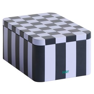 Hay Tin Container Opberger Small Dark Blue And Lavender