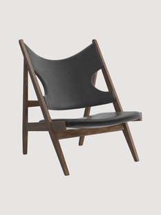 Leren loungefauteuil Knitting