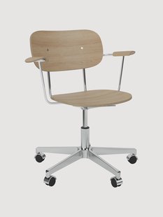 Houten bureaustoel Co, in hoogte verstelbaar