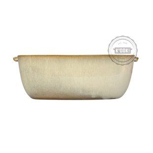 Ovenschaal Actual Crème d'Argile - handgemaakt in Portugal - 20 x 20 cm