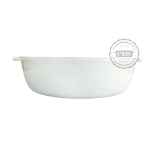 Ronde ovenschaal Actual Blanc Banquise - handgemaakt in Portugal - 28 cm