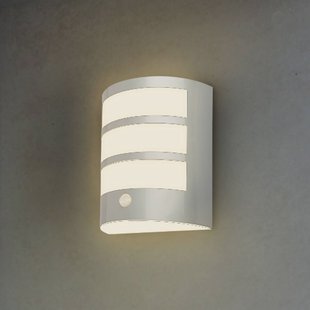 Briloner LED buiten wandlamp 3795014, chroomkleurig, sensor, IP44