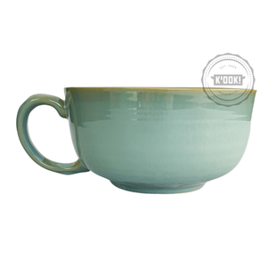 Soepkom Actual Vert Lichen - handgemaakt in Portugal - 15 cm