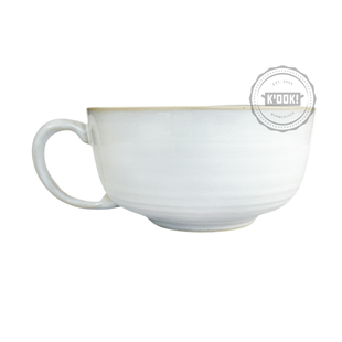 Soepkom Actual Blanc Banquise - handgemaakt in Portugal - 15 cm