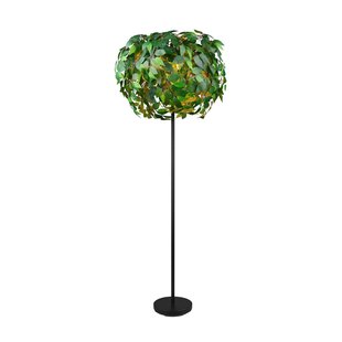 Reality Leuchten Vloerlamp Leavy, zwart/groen, hoogte 180 cm, 3-lamps