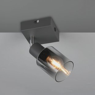 Reality Leuchten Cadiz plafondspot, 1-lamp, E14, antraciet