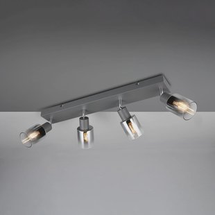 Reality Leuchten Cadiz plafondspot, 4-lamps, E14, antraciet