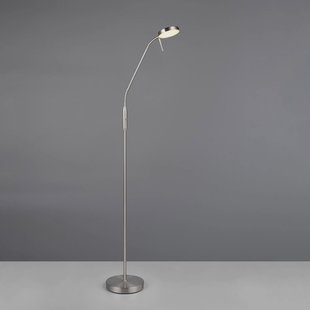 Reality Leuchten LED oplaadbare vloerlamp Moreno, mat nikkel, CCT, dimbaar