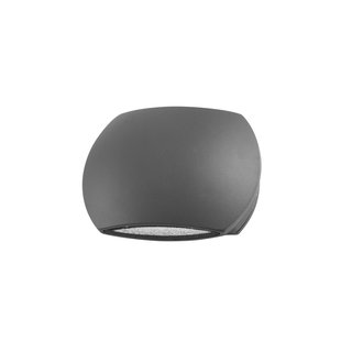 Nova Luce Como - buiten wandverlichting - 15 x 7 x 11 cm - 2 x 3W LED incl. - IP54 - donkergrijs