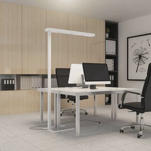 Arcchio LED kantoor vloerlamp Susi, set van 2, wit, sensor