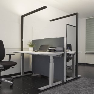 Arcchio LED kantoor vloerlamp Jolinda, set van 2, zwart, 4.000K