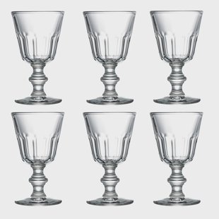 La Rochère Perigord klein glas op voet 22 cl 6-pack Transparant