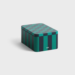 HAY Tin Container voorraadpot small Green-dark blue
