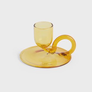 HAY Tiny kandelaar curved Yellow