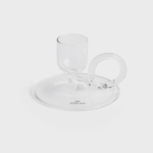 HAY Tiny kandelaar curved Clear