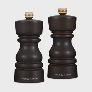 Cole & Mason London peper- en zoutmolenset 13 cm Chocolate