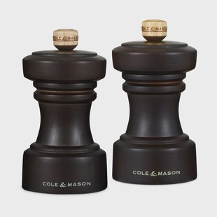 Cole & Mason Hoxton peper- en zoutmolenset 10 cm Chocolate