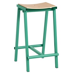 Hay Taburete 8 Barkruk H65 Gelakt Eiken Soft Jade