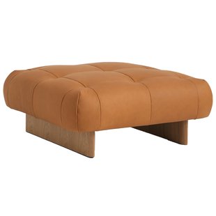 Hay Quilton Lift Ottoman Eiken Onderstel Cognac