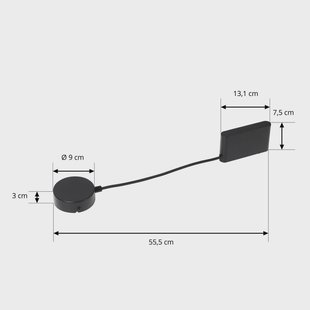 Lindby LED driver Lumaro, zwart, lengte 55,5 cm, 100W